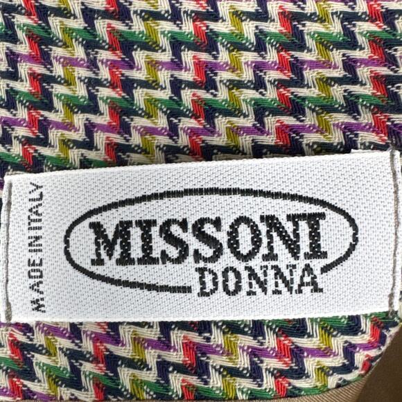 Vintage MISSONI Women’s Single Button Wool Blazer Jacket  Shoulder Pads Size 14 - Picture 10 of 11